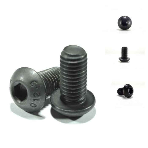 Tornillo Socket Boton Negro Fino - 3/8-24 x 1/2